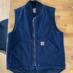 Carhartt Dark Navy Heavy-Duty Quilted Work Vest